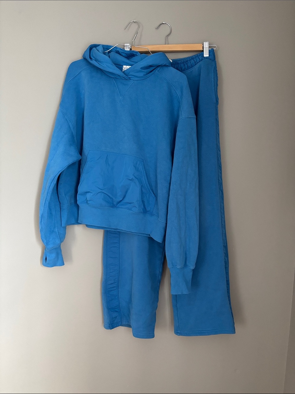 aerie Bright Blue Hoodie with Matching Sweatpants Set